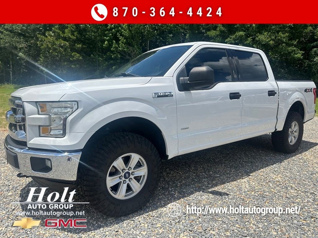 2016 Ford F-150 XLT in White — front three-quarter view