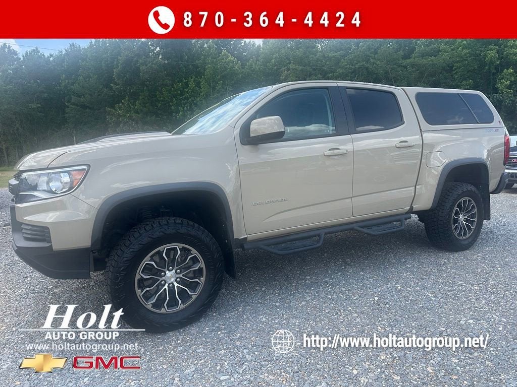 2022 Chevrolet Colorado ZR2 in Sand Dune Metallic — front three-quarter view