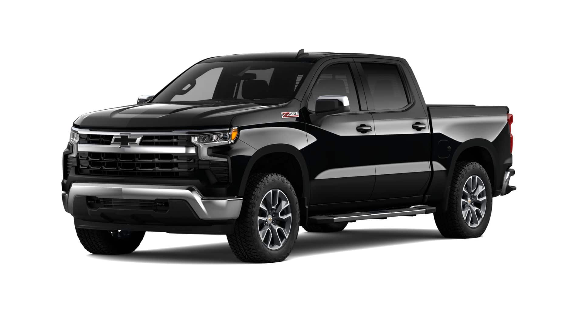 2026 Chevrolet Silverado 1500 LT in Black — front three-quarter view