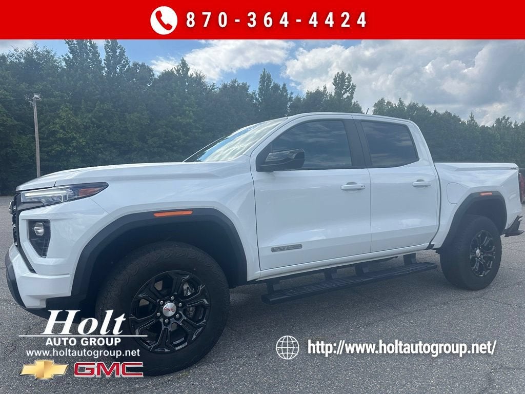 2024 GMC Canyon Elevation in Summit White — front three-quarter view