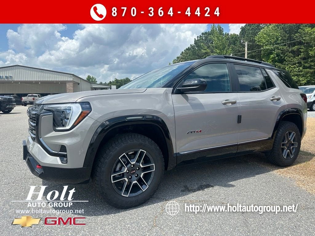 2026 GMC Terrain AT4 in Riverstone Metallic — front three-quarter view