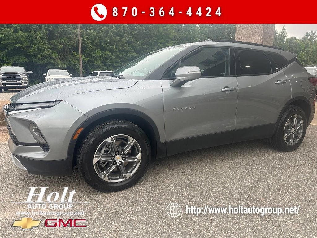 2023 Chevrolet Blazer 3LT in Sterling Gray Metallic — front three-quarter view